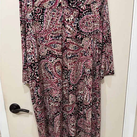 J Jill Paisley 3/4” Sleeve dress - Picture 4 of 6